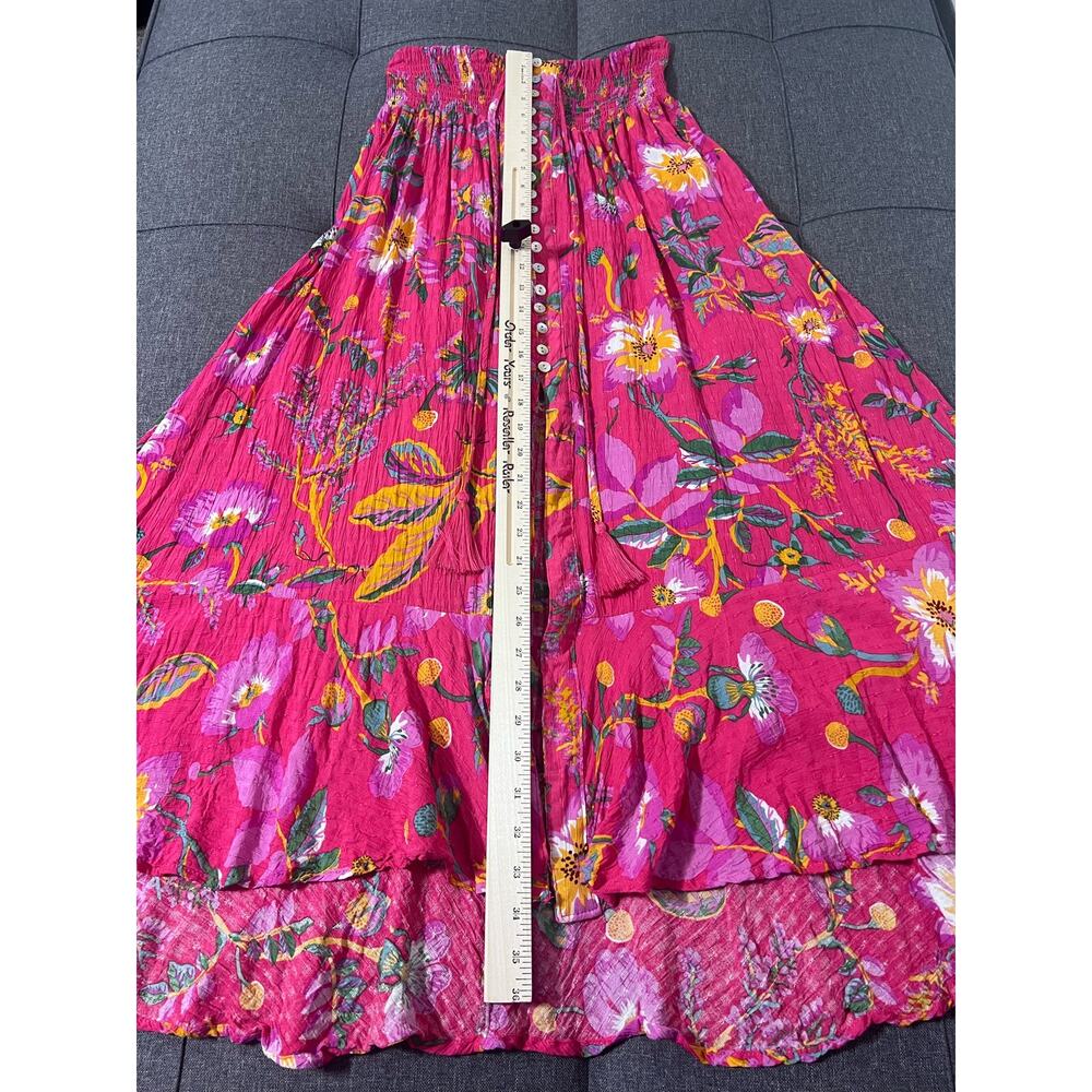 RACHEL Rachel Roy Skirt Women Large Pink Holiday Tropical Floral - Picture 8 of 12